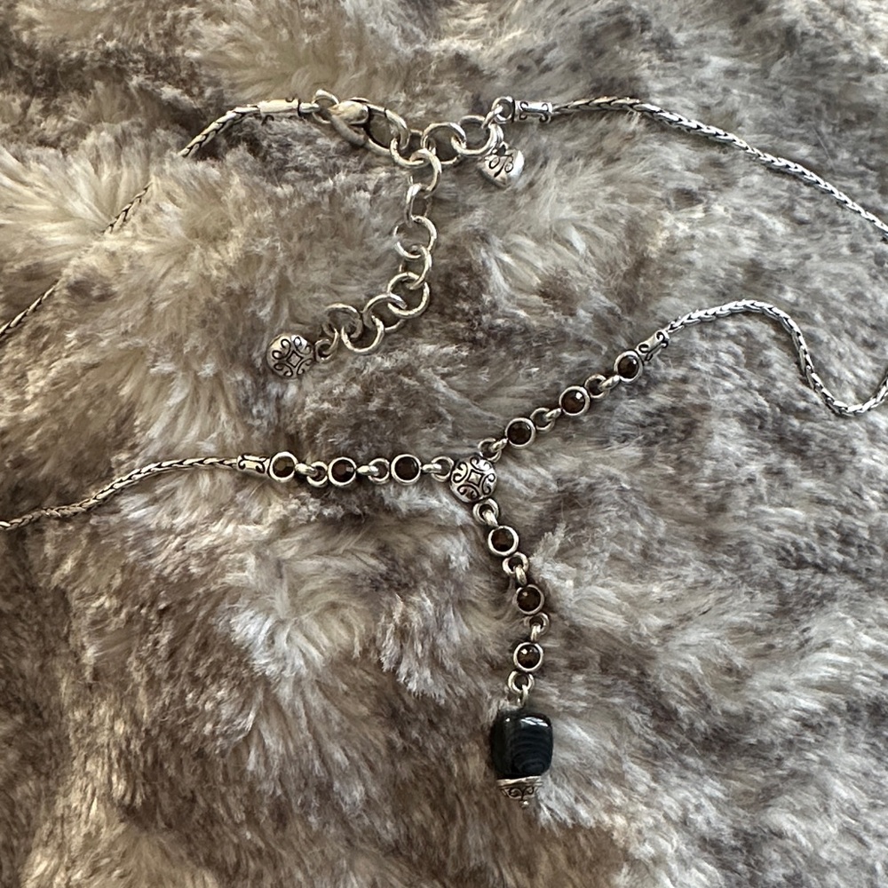 Brighton Silver and Black Beaded Necklace
